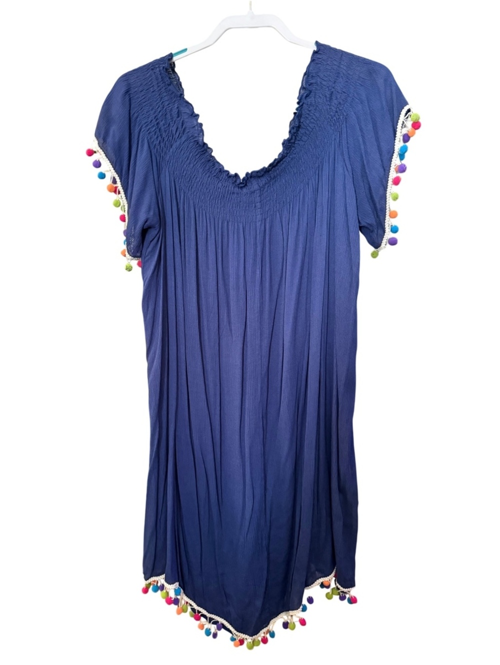 NWT Pom-Pom Trimmed Dress/Swimsuit Cover-up 2X